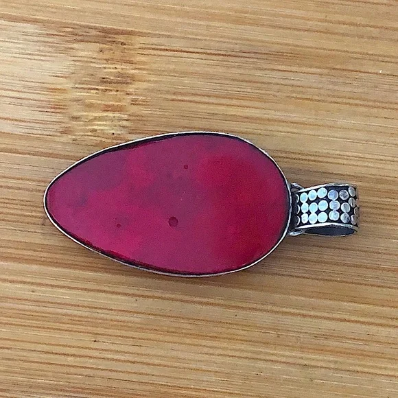 $49  Designer Estate Pendant With Chain  Sterling Silver  Marked 925 - Picture 5 of 7